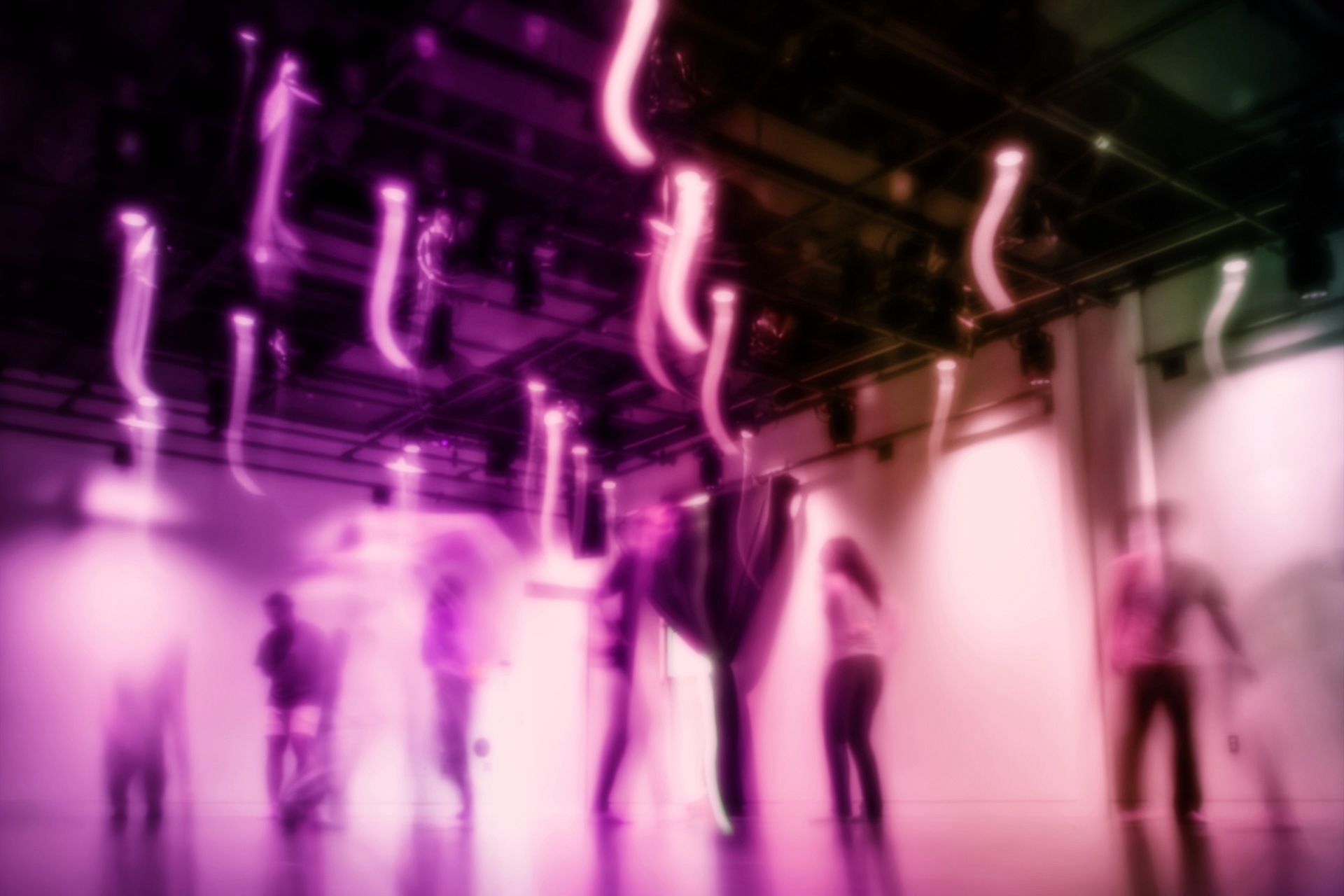 Students in a rehearsal space.