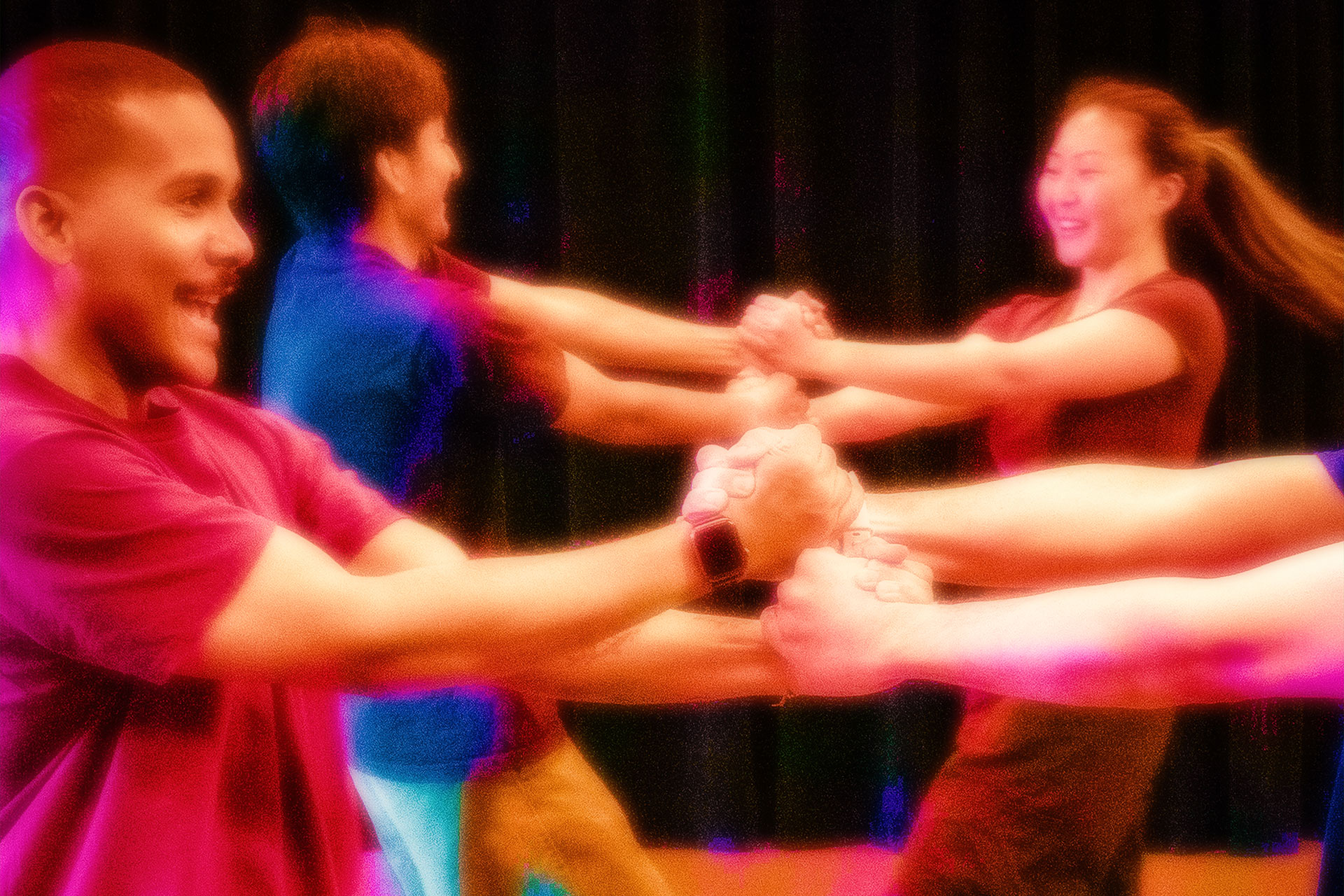 Students in an acting class.