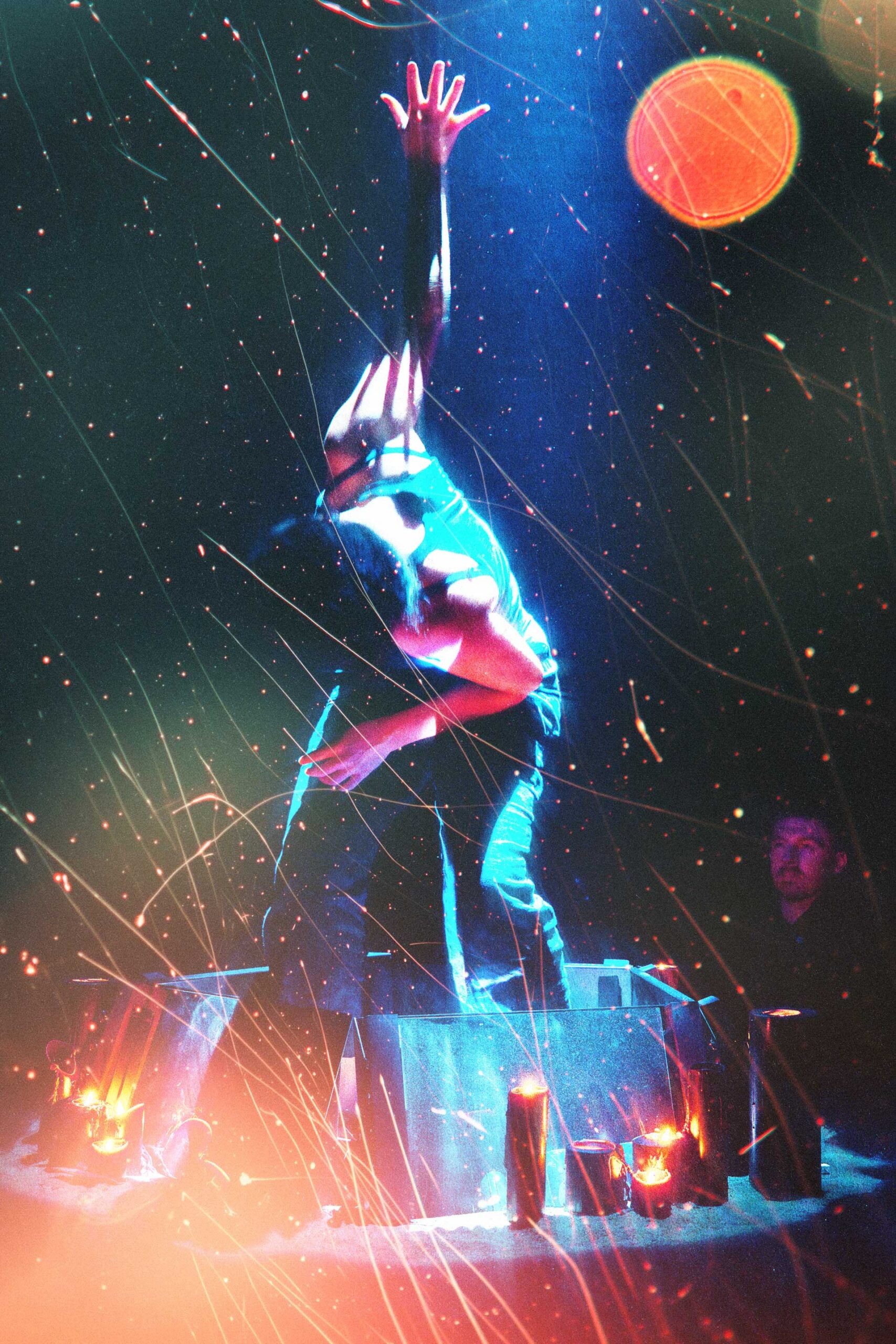 Dancer performing a theatrical ceremony.