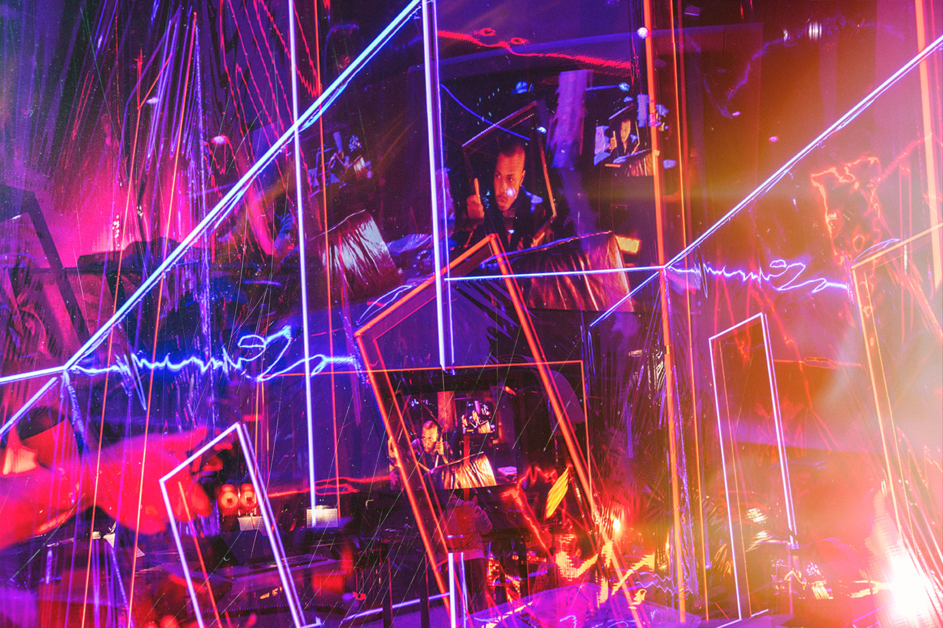 High-tech stage set.